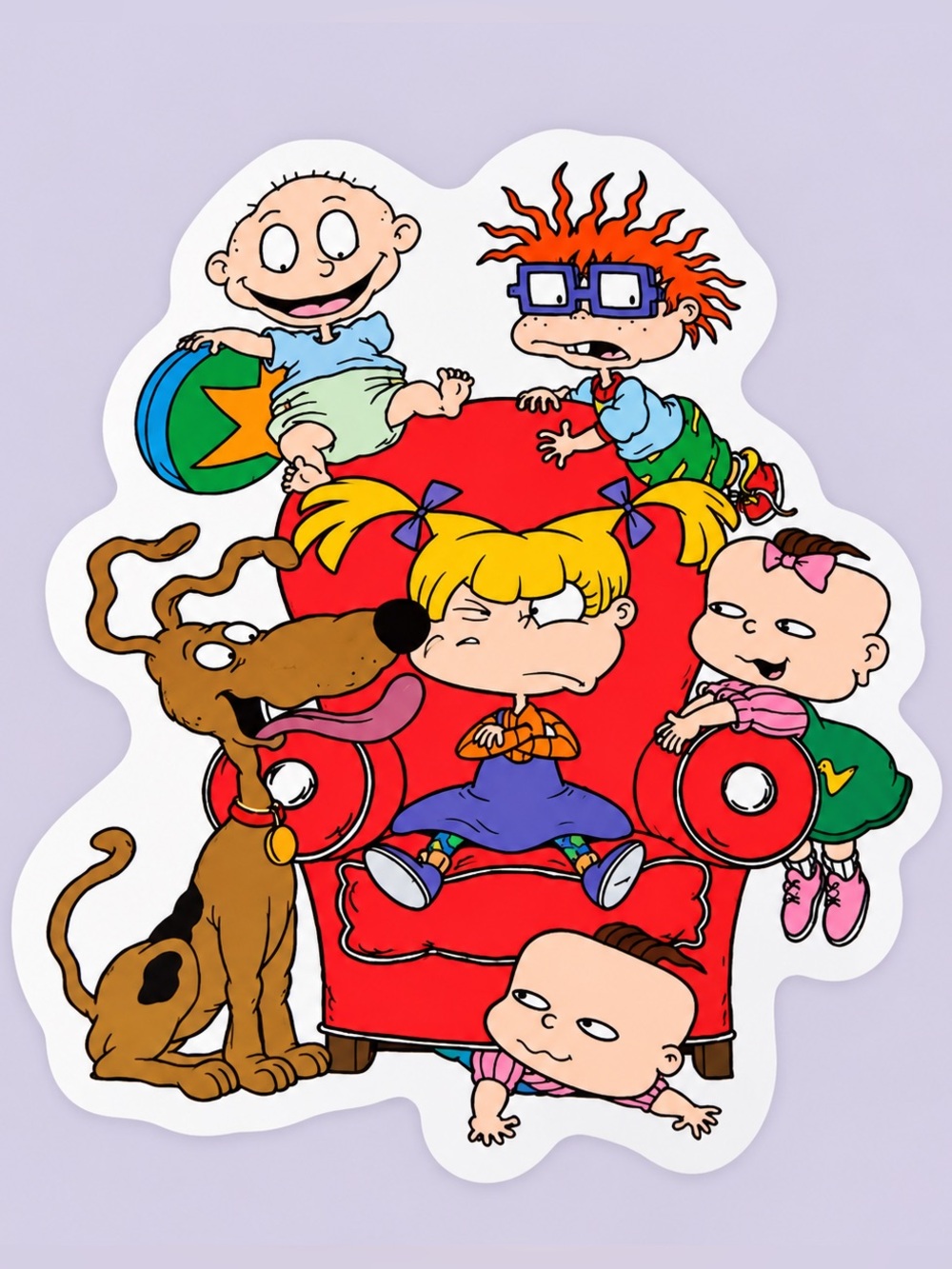 Rugrats Gang | Tommy Chuckie Angelica | 90s Nickelodeon Sticker | 5/$10